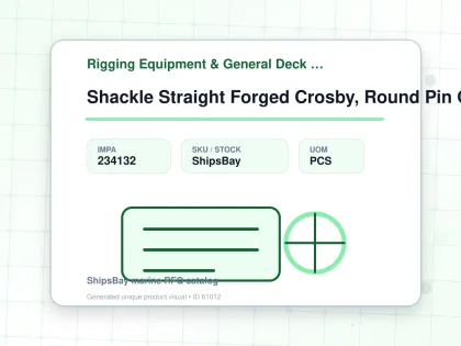 Shackle Straight Forged Crosby, Round Pin G-215 Galv 5/16" - Rigging Equipment & General Deck Items - Additional Items - IMPA 234132 - UOM PCS