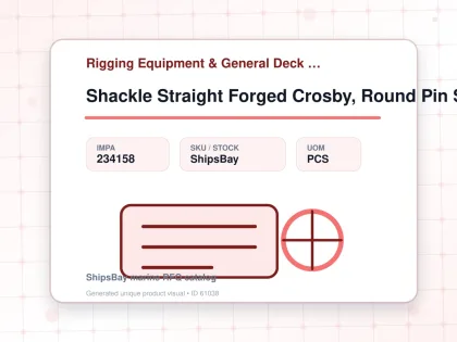Shackle Straight Forged Crosby, Round Pin S-215 Black 1-1/2" - Rigging Equipment & General Deck Items - Additional Items - IMPA 234158 - UOM PCS