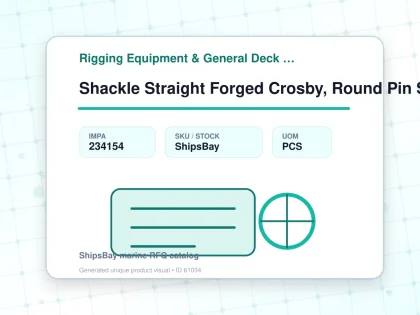 Shackle Straight Forged Crosby, Round Pin S-215 Black 1" - Rigging Equipment & General Deck Items - Additional Items - IMPA 234154 - UOM PCS