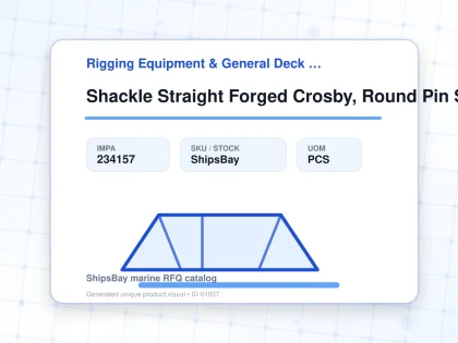 Shackle Straight Forged Crosby, Round Pin S-215 Black 1-3/8" - Rigging Equipment & General Deck Items - Additional Items - IMPA 234157 - UOM PCS