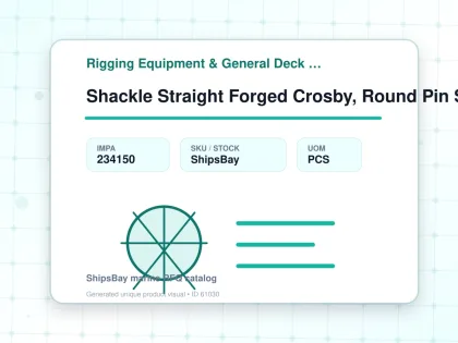 Shackle Straight Forged Crosby, Round Pin S-215 Black 1/2" - Rigging Equipment & General Deck Items - Additional Items - IMPA 234150 - UOM PCS