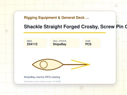 Shackle Straight Forged Crosby, Screw Pin G-210 Galv 1-3/8" - Rigging Equipment & General Deck Items - Additional Items - IMPA 234112 - UOM PCS