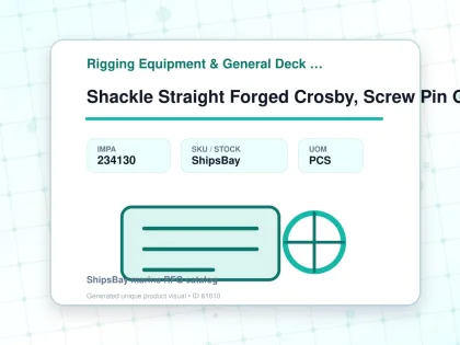 Shackle Straight Forged Crosby, Screw Pin G-210 Galv 2-1/2" - Rigging Equipment & General Deck Items - Additional Items - IMPA 234130 - UOM PCS