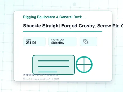 Shackle Straight Forged Crosby, Screw Pin G-210 Galv 7/16" - Rigging Equipment & General Deck Items - Additional Items - IMPA 234104 - UOM PCS
