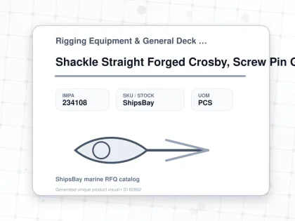 Shackle Straight Forged Crosby, Screw Pin G-210 Galv 7/8" - Rigging Equipment & General Deck Items - Additional Items - IMPA 234108 - UOM PCS
