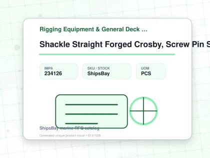 Shackle Straight Forged Crosby, Screw Pin S-210 Black 1-1/4" - Rigging Equipment & General Deck Items - Additional Items - IMPA 234126 - UOM PCS