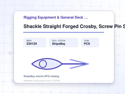 Shackle Straight Forged Crosby, Screw Pin S-210 Black 1" - Rigging Equipment & General Deck Items - Additional Items - IMPA 234124 - UOM PCS