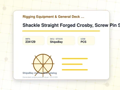 Shackle Straight Forged Crosby, Screw Pin S-210 Black 1-3/4" - Rigging Equipment & General Deck Items - Additional Items - IMPA 234129 - UOM PCS