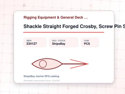 Shackle Straight Forged Crosby, Screw Pin S-210 Black 1-3/8" - Rigging Equipment & General Deck Items - Additional Items - IMPA 234127 - UOM PCS
