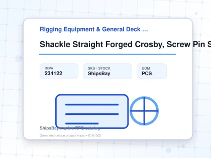 Shackle Straight Forged Crosby, Screw Pin S-210 Black 3/4" - Rigging Equipment & General Deck Items - Additional Items - IMPA 234122 - UOM PCS