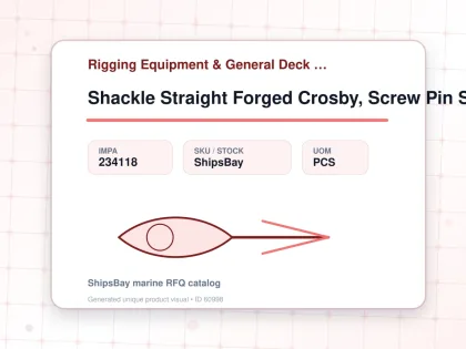 Shackle Straight Forged Crosby, Screw Pin S-210 Black 3/8" - Rigging Equipment & General Deck Items - Additional Items - IMPA 234118 - UOM PCS