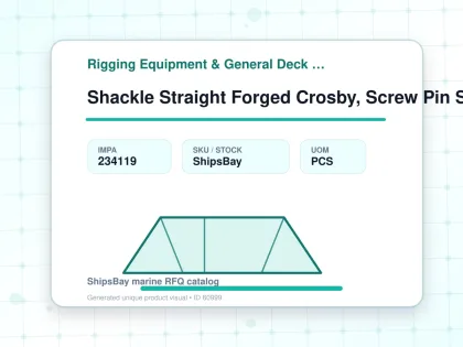 Shackle Straight Forged Crosby, Screw Pin S-210 Black 7/16" - Rigging Equipment & General Deck Items - Additional Items - IMPA 234119 - UOM PCS