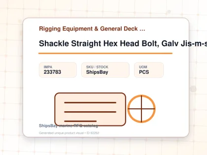 Shackle Straight Hex Head Bolt, Galv Jis-m-sb 60mm Swl 20ton - Rigging Equipment & General Deck Items - Additional Items - IMPA 233783 - UOM PCS