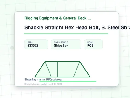 Shackle Straight Hex Head Bolt, S. Steel Sb 28mm Swl 4.8ton - Rigging Equipment & General Deck Items - Additional Items - IMPA 233529 - UOM PCS