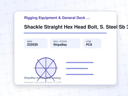 Shackle Straight Hex Head Bolt, S. Steel Sb 30mm Swl 5.0ton - Rigging Equipment & General Deck Items - Additional Items - IMPA 233530 - UOM PCS