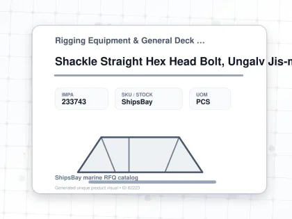 Shackle Straight Hex Head Bolt, Ungalv Jis-m-sb 24mm Swl 3.6t - Rigging Equipment & General Deck Items - Additional Items - IMPA 233743 - UOM PCS
