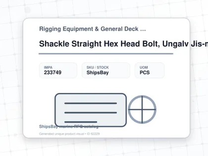 Shackle Straight Hex Head Bolt, Ungalv Jis-m-sb 36mm Swl 8.0t - Rigging Equipment & General Deck Items - Additional Items - IMPA 233749 - UOM PCS