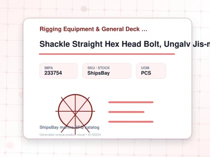 Shackle Straight Hex Head Bolt, Ungalv Jis-m-sb 46mm Swl 13ton - Rigging Equipment & General Deck Items - Additional Items - IMPA 233754 - UOM PCS