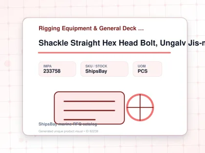 Shackle Straight Hex Head Bolt, Ungalv Jis-m-sb 60mm Swl 20ton - Rigging Equipment & General Deck Items - Additional Items - IMPA 233758 - UOM PCS