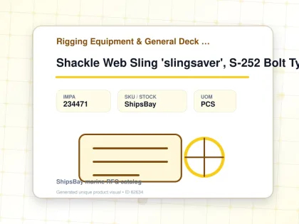 Shackle Web Sling 'slingsaver', S-252 Bolt Type Sling Size 1&2 - Rigging Equipment & General Deck Items - Additional Items - IMPA 234471 - UOM PCS