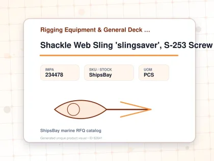 Shackle Web Sling 'slingsaver', S-253 Screw Pin Sling Size 1&2 - Rigging Equipment & General Deck Items - Additional Items - IMPA 234478 - UOM PCS