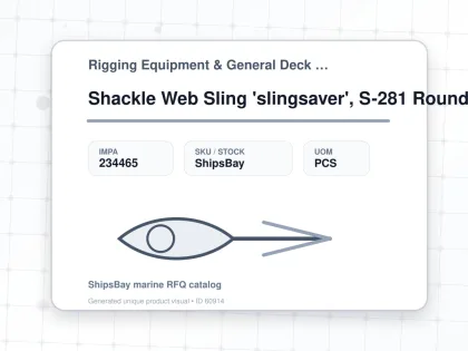 Shackle Web Sling 'slingsaver', S-281 Round Sling Size No.1&2 - Rigging Equipment & General Deck Items - Additional Items - IMPA 234465 - UOM PCS