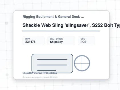 Shackle Web Sling 'slingsaver', S252 Bolt Type Sling Size11&12 - Rigging Equipment & General Deck Items - Additional Items - IMPA 234476 - UOM PCS
