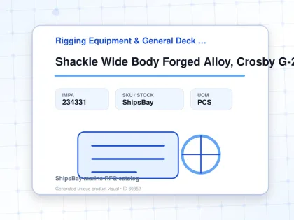 Shackle Wide Body Forged Alloy, Crosby G-2160 W/l 1000ton - Rigging Equipment & General Deck Items - Additional Items - IMPA 234331 - UOM PCS