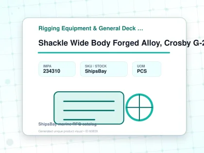 Shackle Wide Body Forged Alloy, Crosby G-2160 W/l 18ton - Rigging Equipment & General Deck Items - Additional Items - IMPA 234310 - UOM PCS