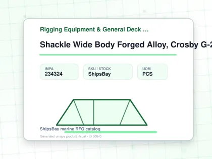 Shackle Wide Body Forged Alloy, Crosby G-2160 W/l 300ton - Rigging Equipment & General Deck Items - Additional Items - IMPA 234324 - UOM PCS