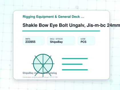 Shakle Bow Eye Bolt Ungalv, Jis-m-bc 24mm Swl 3.6ton - Rigging Equipment & General Deck Items - Additional Items - IMPA 233955 - UOM PCS
