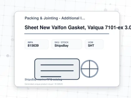 Sheet New Valfon Gasket, Valqua 7101-ex 3.0x1100x1100mm - Packing & Jointing - Additional Items - IMPA 815639 - UOM SHT