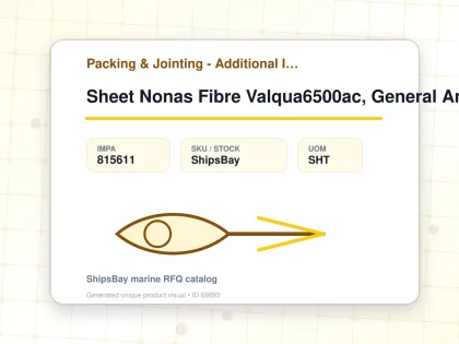 Sheet Nonas Fibre Valqua6500ac, General Anticor 1.0x1270mm Sq. - Packing & Jointing - Additional Items - IMPA 815611 - UOM SHT