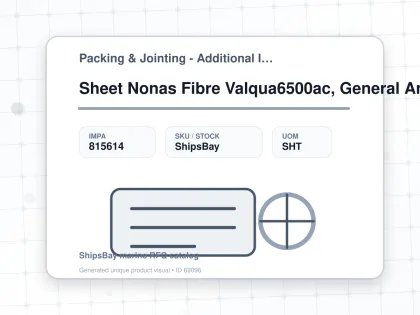 Sheet Nonas Fibre Valqua6500ac, General Anticor 1x2540x3810mm - Packing & Jointing - Additional Items - IMPA 815614 - UOM SHT