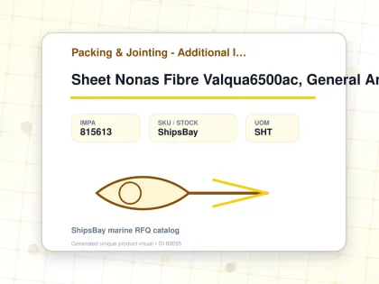 Sheet Nonas Fibre Valqua6500ac, General Anticor 3x1270mm Sq. - Packing & Jointing - Additional Items - IMPA 815613 - UOM SHT