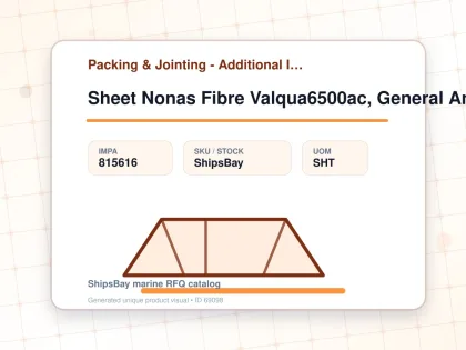 Sheet Nonas Fibre Valqua6500ac, General Anticor 3x2540x3810mm - Packing & Jointing - Additional Items - IMPA 815616 - UOM SHT