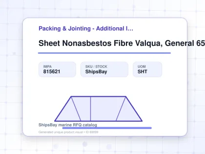 Sheet Nonasbestos Fibre Valqua, General 6509 1.0x1270x1270mm - Packing & Jointing - Additional Items - IMPA 815621 - UOM SHT