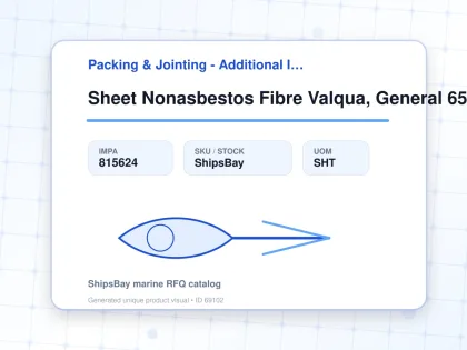 Sheet Nonasbestos Fibre Valqua, General 6509 1.0x2540x3810mm - Packing & Jointing - Additional Items - IMPA 815624 - UOM SHT