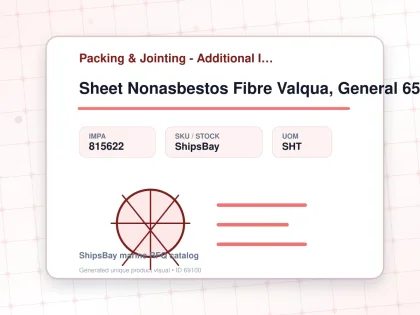Sheet Nonasbestos Fibre Valqua, General 6509 1.5x1270x1270mm - Packing & Jointing - Additional Items - IMPA 815622 - UOM SHT