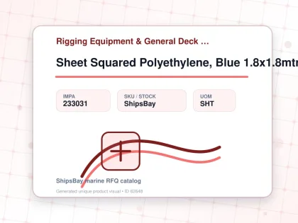 Sheet Squared Polyethylene, Blue 1.8x1.8mtr - Rigging Equipment & General Deck Items - Additional Items - IMPA 233031 - UOM SHT