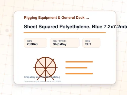 Sheet Squared Polyethylene, Blue 7.2x7.2mtr - Rigging Equipment & General Deck Items - Additional Items - IMPA 233048 - UOM SHT