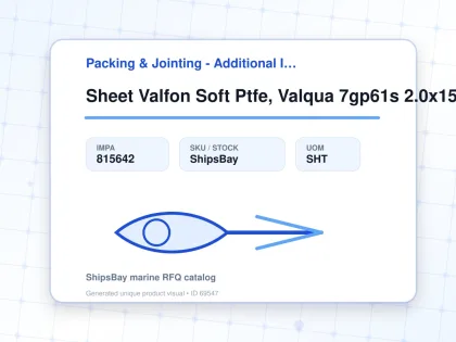 Sheet Valfon Soft Ptfe, Valqua 7gp61s 2.0x1500x1500mm - Packing & Jointing - Additional Items - IMPA 815642 - UOM SHT