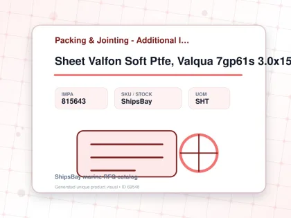 Sheet Valfon Soft Ptfe, Valqua 7gp61s 3.0x1500x1500mm - Packing & Jointing - Additional Items - IMPA 815643 - UOM SHT