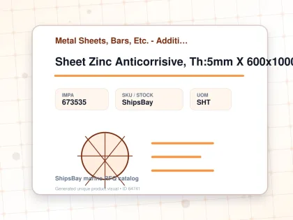 Sheet Zinc Anticorrisive, Th:5mm X 600x1000mm - Metal Sheets, Bars, Etc. - Additional Items - IMPA 673535 - UOM SHT