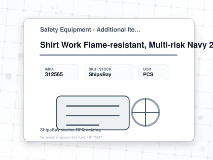 Shirt Work Flame-resistant, Multi-risk Navy 2xl - Safety Equipment - Additional Items - IMPA 312565 - UOM PCS