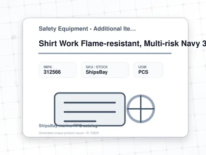 Shirt Work Flame-resistant, Multi-risk Navy 3xl - Safety Equipment - Additional Items - IMPA 312566 - UOM PCS