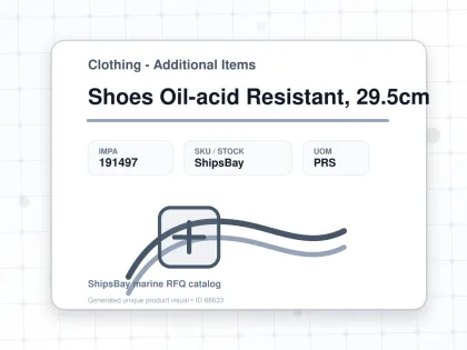 Shoes Oil-acid Resistant, 29.5cm - Clothing - Additional Items - IMPA 191497 - UOM PRS