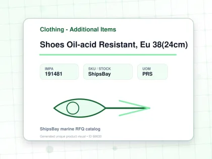 Shoes Oil-acid Resistant, Eu 38(24cm) - Clothing - Additional Items - IMPA 191481 - UOM PRS