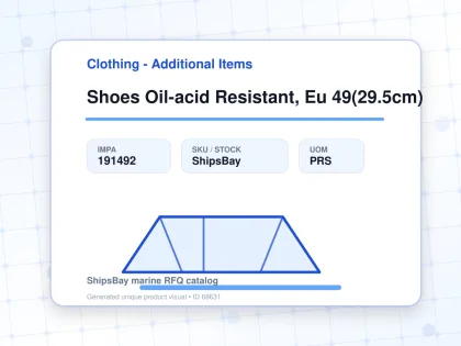 Shoes Oil-acid Resistant, Eu 49(29.5cm) - Clothing - Additional Items - IMPA 191492 - UOM PRS