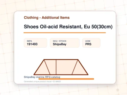 Shoes Oil-acid Resistant, Eu 50(30cm) - Clothing - Additional Items - IMPA 191493 - UOM PRS